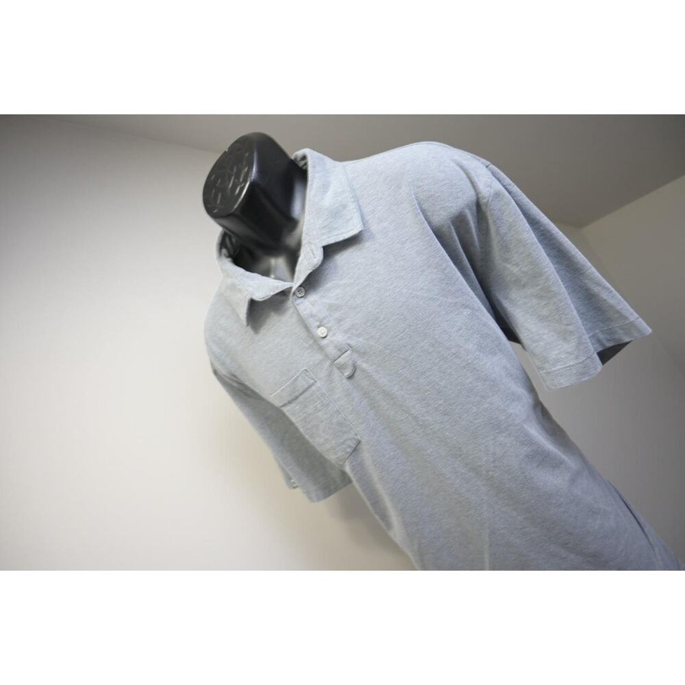 Linksoul Golf Polo Tempus Fugit Gray Athletic Cotton Poly Stretch Mens Size XL